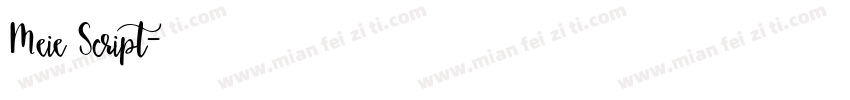 Meie Script字体转换